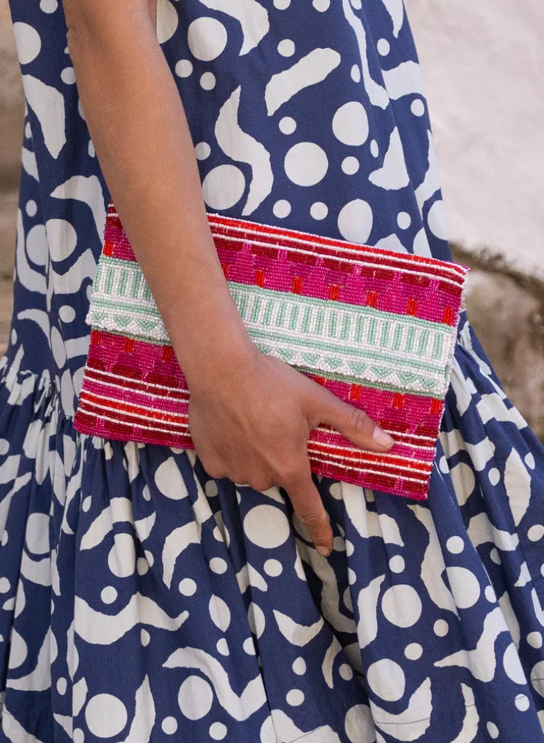 Beaded Envelope- Mezcal Red