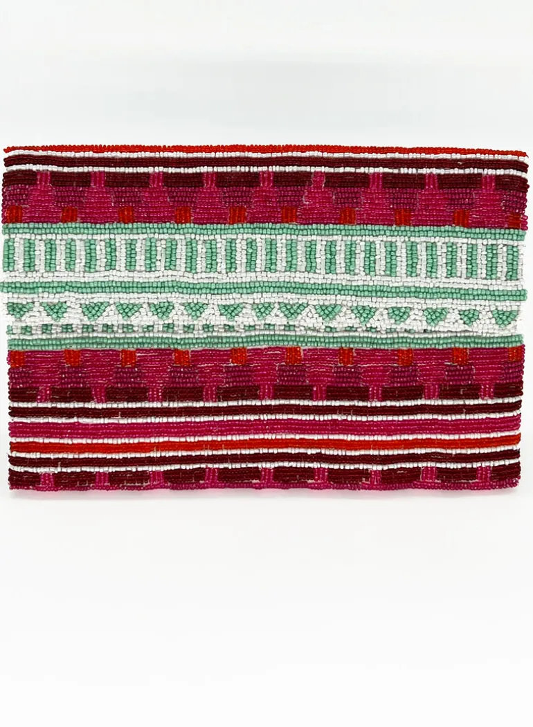 Beaded Envelope- Mezcal Red