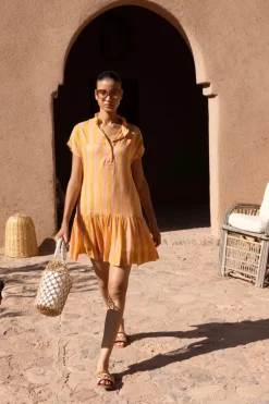 Cap Sleeve Mini- Cabana Coral