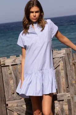 Cap Sleeve Mini- Chatham Blue
