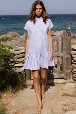 Cap Sleeve Mini- Chatham Blue