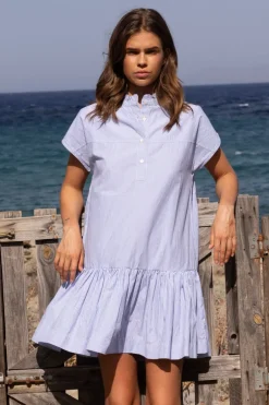 Cap Sleeve Mini- Chatham Blue
