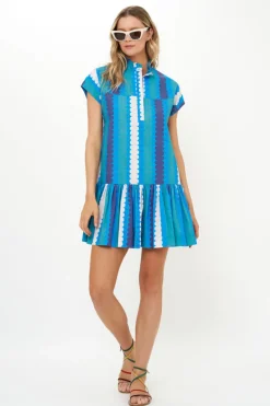 Cap Sleeve Mini- Meko Blue
