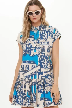 Cap Sleeve Mini- Roma Blue