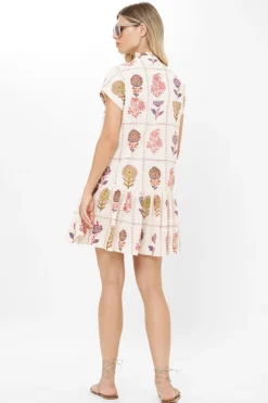 Cap Sleeve Mini- Taormina Cream