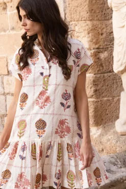 Cap Sleeve Mini- Taormina Cream