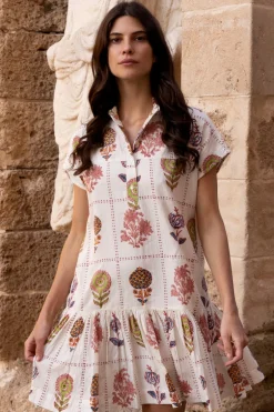 Cap Sleeve Mini- Taormina Cream