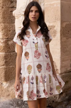 Cap Sleeve Mini- Taormina Cream