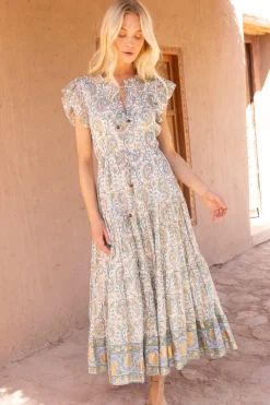 Cinched Flirty Midi- Marseille Green