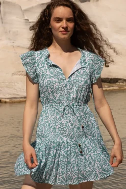 Cinched Flirty Short- Cypress Jade