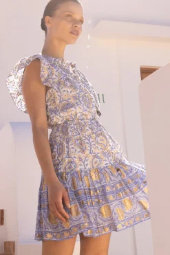 Cinched Flirty Short- Marseille Blue