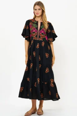 Flirty V-Neck Maxi- Almay Black