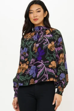 High Neck Blouse- Turin Peri