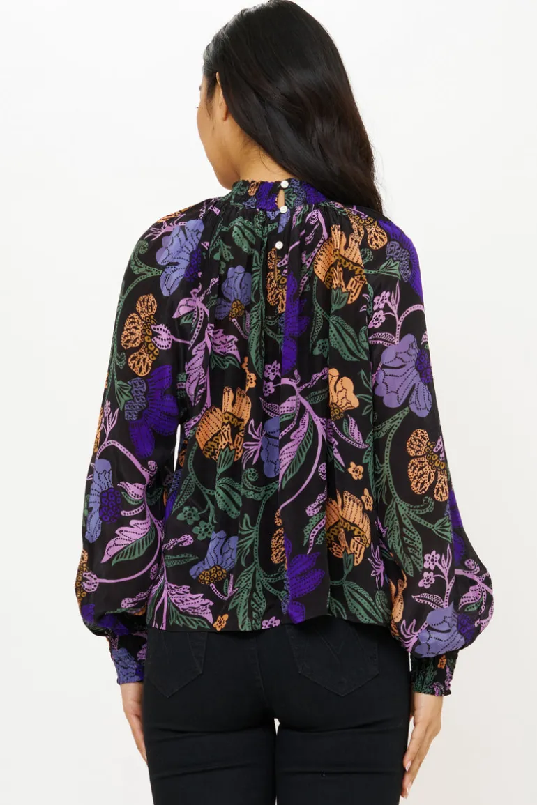 High Neck Blouse- Turin Peri