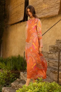 Long Sleeve Shift Maxi- Arabia Toffee
