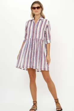Long Sleeve Shirt Dress Mini- Haveli Peri
