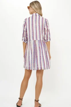 Long Sleeve Shirt Dress Mini- Haveli Peri