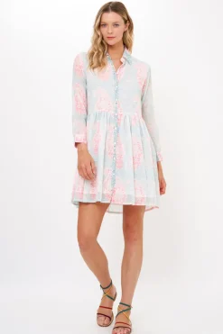 Long Sleeve Shirt Dress Mini- Samode Green