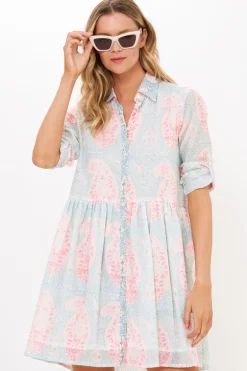 Long Sleeve Shirt Dress Mini- Samode Green