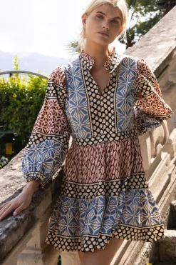 Long Sleeve Yoke Dress- Sultan Black