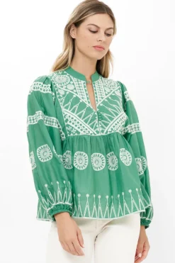 Mandarin Balloon Top- Soleil Sage