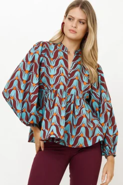 Mandarin Balloon Top- Tulip Orange