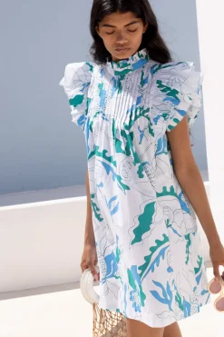 Pintuck Ruffle Mini- Orchid Green