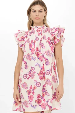 Pintuck Ruffle Mini- Pretoria Pink