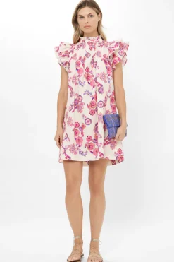 Pintuck Ruffle Mini- Pretoria Pink