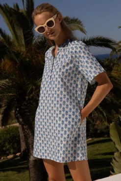 Pocket Dress- Provence Blue