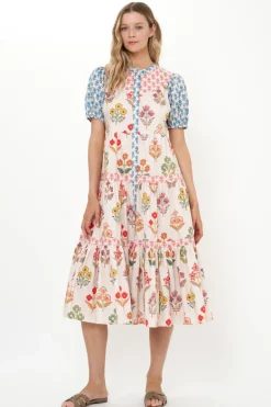 Scoop Tiered Midi- Provence Blue