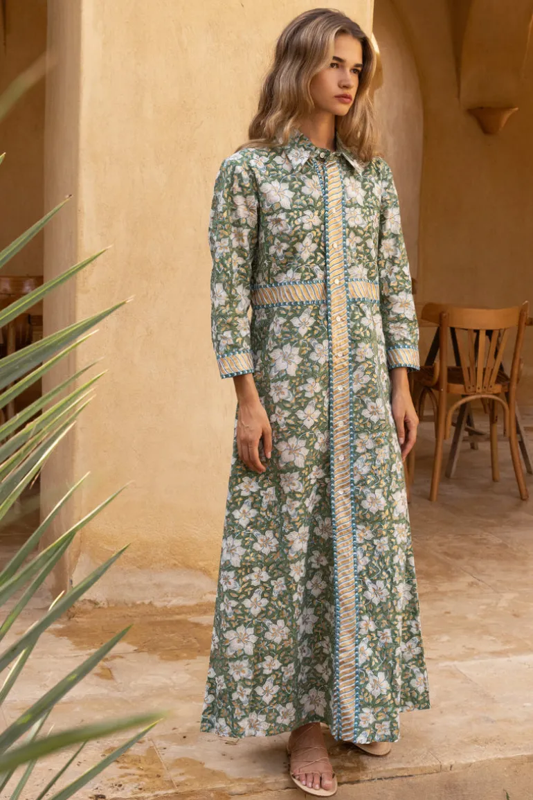 Shirt Dress Maxi- Ivy Olive