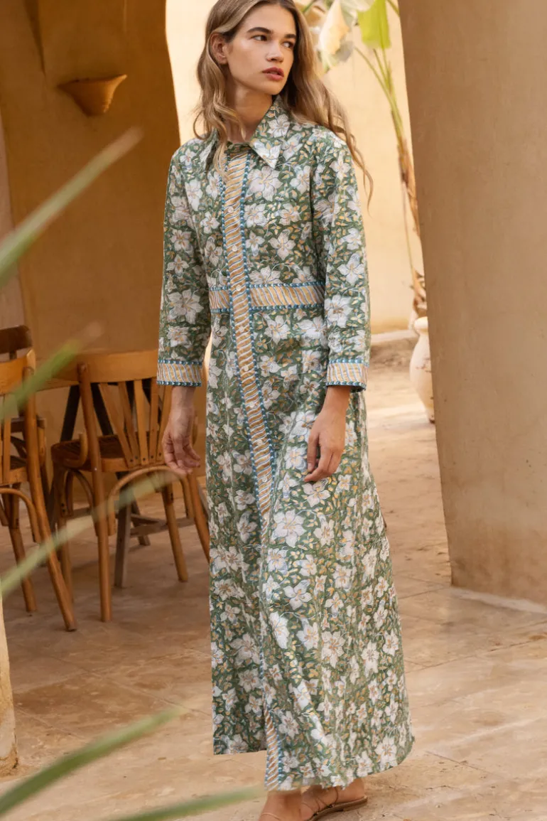 Shirt Dress Maxi- Ivy Olive