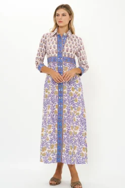 Shirt Dress Maxi- Napa Blue