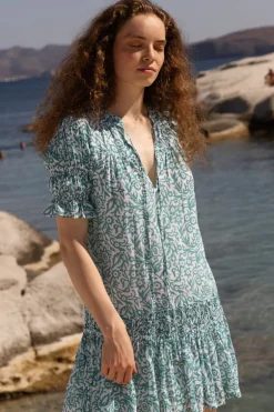 Smocked Drop Mini- Cypress Jade