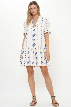 Smocked Drop Mini- Wicklow Blue