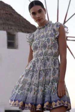 Smocked Flirty Short- Presidio Blue