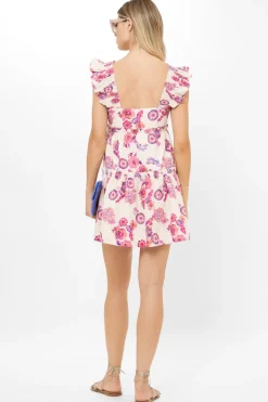 Smocked Square Neck Mini- Pretoria Pink