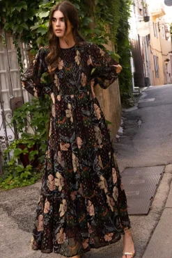 Smocked Top Maxi- Turin Wine