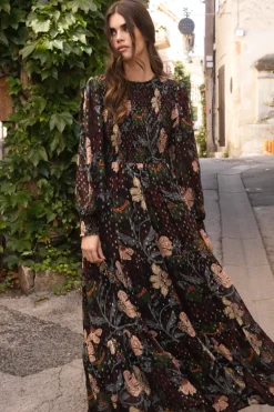 Smocked Top Maxi- Turin Wine