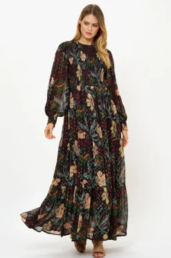 Smocked Top Maxi- Turin Wine