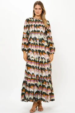 Smocked Top Maxi- Venice Lime