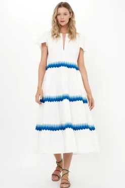V-Neck Maxi- Pacifica Blue