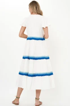 V-Neck Maxi- Pacifica Blue